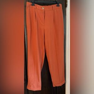 Loft orange cropped pants